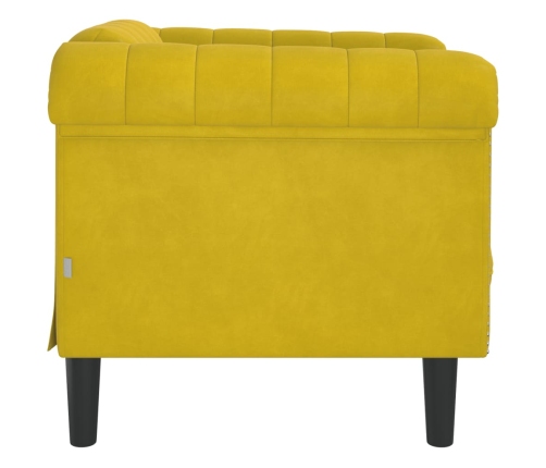 Sillón de terciopelo amarillo