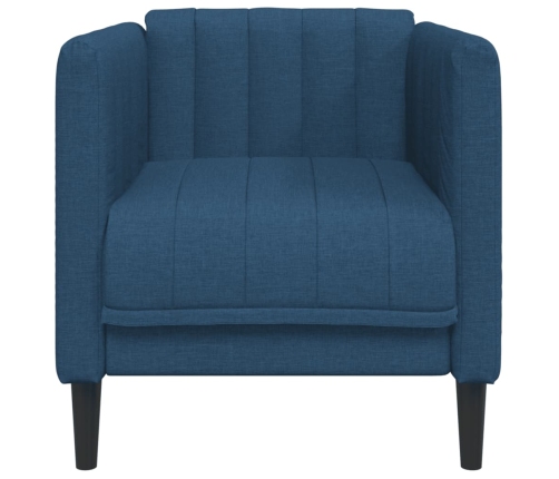 Sillón de tela azul