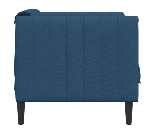 Sillón de tela azul