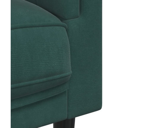 Sillón con cojín terciopelo verde oscuro