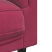 vidaXL Sillón con cojín terciopelo rojo tinto