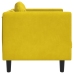 Sillón con cojín terciopelo amarillo