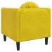 Sillón con cojín terciopelo amarillo