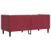 Sofá Chesterfield de 2 plazas cuero artificial rojo tinto