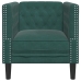 Sillón Chesterfield de terciopelo verde oscuro