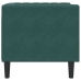 Sillón Chesterfield de terciopelo verde oscuro