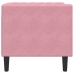 Sillón Chesterfield de terciopelo rosa