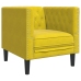 Sillón Chesterfield de terciopelo amarillo