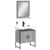 Set de muebles de baño 2 pzas madera de ingeniería gris sonoma