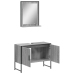 Set de muebles de baño 2 pzas madera de ingeniería gris sonoma