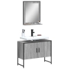 Set de muebles de baño 2 pzas madera de ingeniería gris sonoma