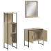 Set de muebles de baño 3 pzas madera contrachapada roble sonoma