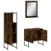 Set de muebles baño 3 pzas madera contrachapada roble ahumado