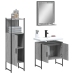 Set de muebles de baño 3 pzas madera contrachapada gris sonoma