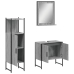 Set de muebles de baño 3 pzas madera contrachapada gris sonoma