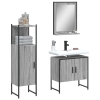 Set de muebles de baño 3 pzas madera contrachapada gris sonoma