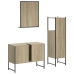 Set de muebles de baño 3 pzas madera contrachapada roble sonoma