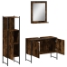 Set de muebles baño 3 pzas madera contrachapada roble ahumado