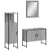 Set de muebles de baño 3 pzas madera contrachapada gris sonoma