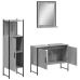 Set de muebles de baño 3 pzas madera contrachapada gris sonoma