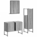 Set de muebles de baño 3 pzas madera contrachapada gris sonoma