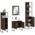 Set de muebles de baño 4 pzas madera contrachapada marrón roble