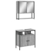 Set de muebles de baño 2 pzas madera contrachapada gris sonoma