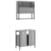 Set de muebles de baño 2 pzas madera contrachapada gris sonoma