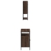 Set de muebles baño 2 pzas madera contrachapada marrón roble