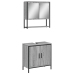 Set de muebles de baño 2 pzas madera contrachapada gris sonoma