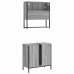 Set de muebles de baño 2 pzas madera contrachapada gris sonoma