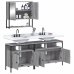 Set de muebles de baño 3 pzas madera contrachapada gris sonoma