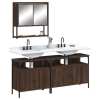 Set de muebles baño 3 pzas madera contrachapada roble marrón