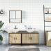 Set de muebles de baño 3 pzas madera contrachapada roble Sonoma