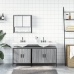 Set de muebles de baño 3 pzas madera contrachapada gris sonoma