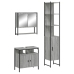 Set de muebles de baño 3 pzas madera contrachapada gris sonoma