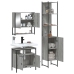 Set de muebles de baño 3 pzas madera contrachapada gris sonoma