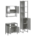 Set de muebles de baño 3 pzas madera contrachapada gris sonoma