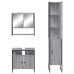 Set de muebles de baño 3 pzas madera contrachapada gris sonoma