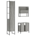 Set de muebles de baño 3 pzas madera contrachapada gris sonoma