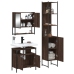 Set de muebles baño 3 pzas madera contrachapada roble marrón