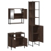 Set de muebles baño 3 pzas madera contrachapada roble marrón