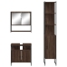 Set de muebles baño 3 pzas madera contrachapada roble marrón