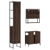 Set de muebles baño 3 pzas madera contrachapada roble marrón