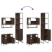 Set de muebles baño 3 pzas madera contrachapada roble marrón