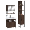 Set de muebles baño 3 pzas madera contrachapada roble marrón