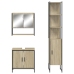 Set de muebles de baño 3 pzas madera contrachapada roble Sonoma