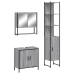 Set de muebles de baño 3 pzas madera contrachapada gris sonoma