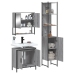 Set de muebles de baño 3 pzas madera contrachapada gris sonoma