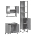 Set de muebles de baño 3 pzas madera contrachapada gris sonoma